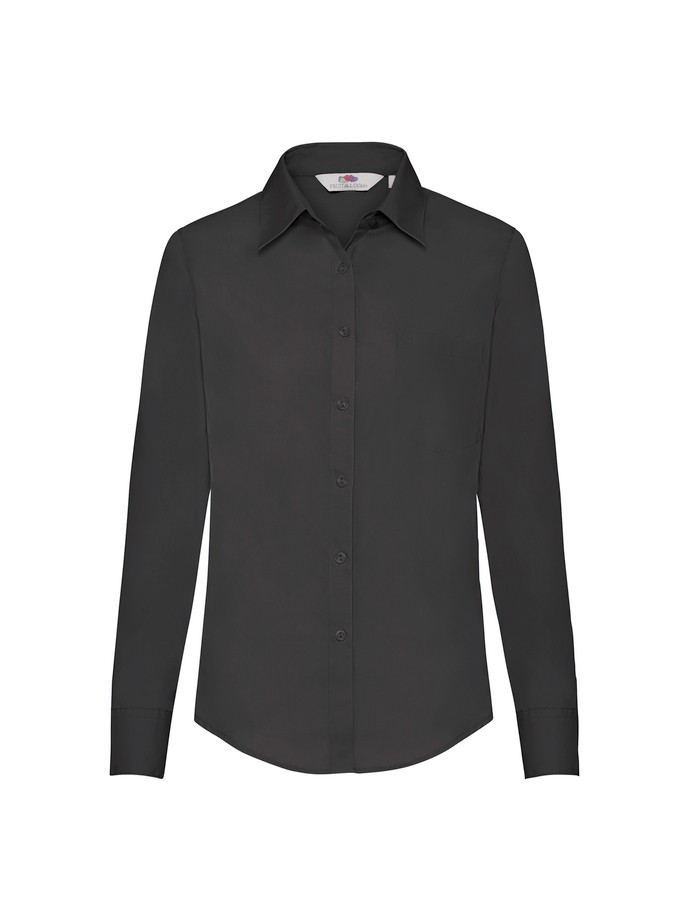 Camicia Da Lavoro Popeline da Donna Manica Lunga Fruit Of The Loom FR650120