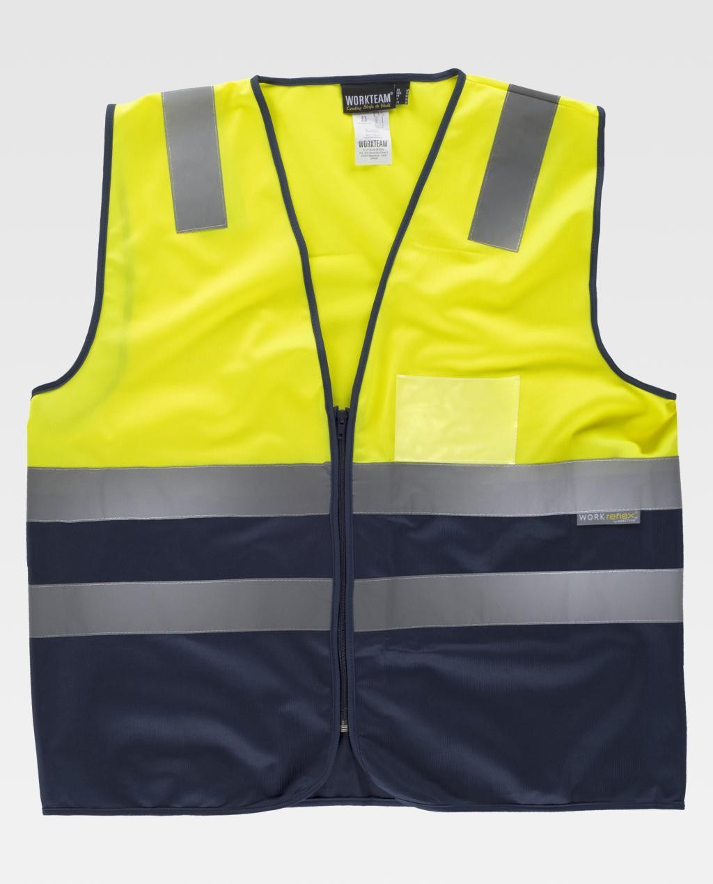 Gilet da Lavoro con Cerniera e Bande Alta Visibilit� C3615 - Workteam