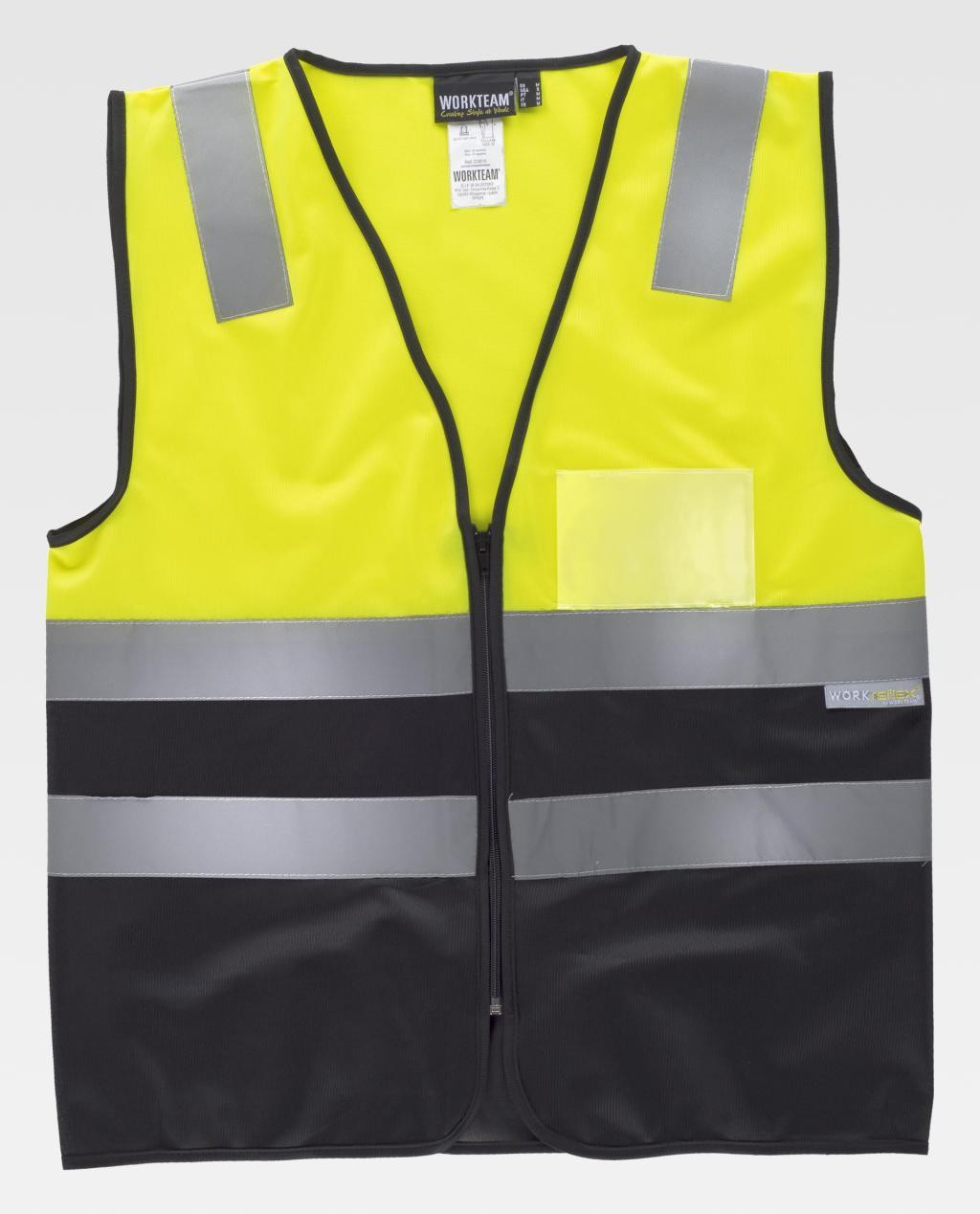 Gilet da Lavoro con Cerniera e Bande Alta Visibilit� C3615 - Workteam
