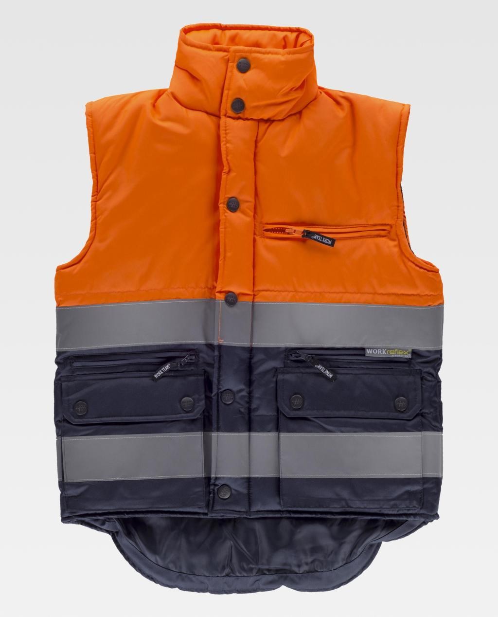 Gilet da Lavoro Imbottito Bicolore Alta Visibilit� S4035 - Workteam