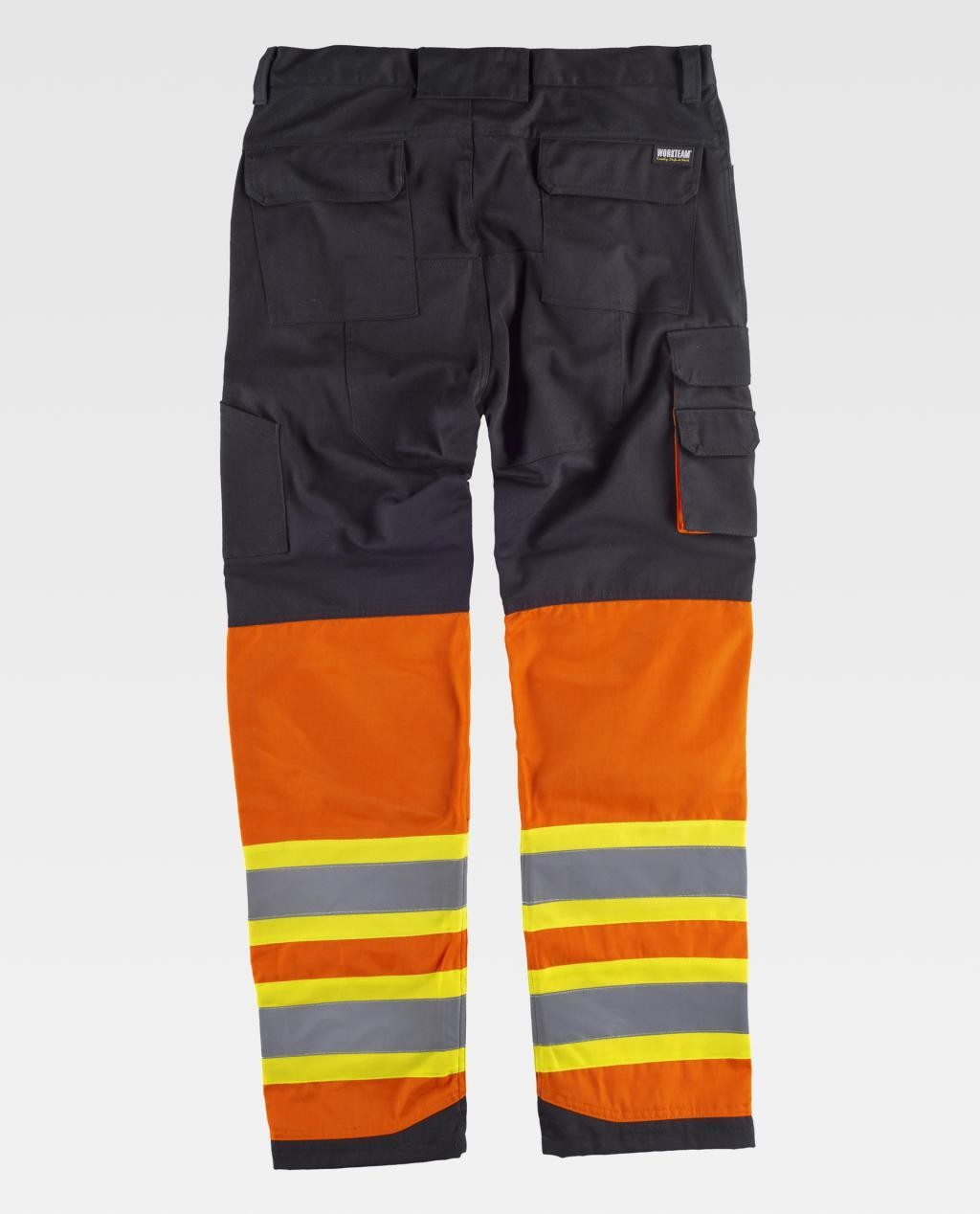 Pantalone da Lavoro Multitasche Doppia Banda Alta Visibilit� C2618 - Workteam