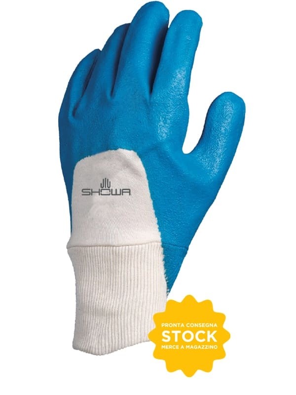 12 paia - Guanto Showa 4400 Antiolio / Antiabrasione spalmato in Nitrile