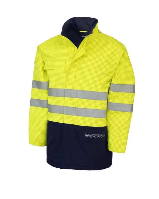 Parka da Lavoro Alta Visibilit� Multinorma Impermeabile Multitasche Rossini Hi-Vis HH330