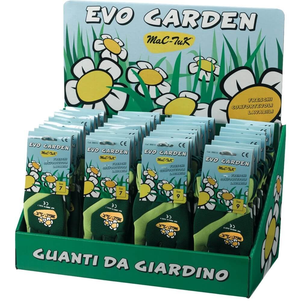 Box da 48 Paia - Guanti Tecnici in Crosta Suina e Tessuto Tecnico per Giardinaggio Fai da Te - 388010
