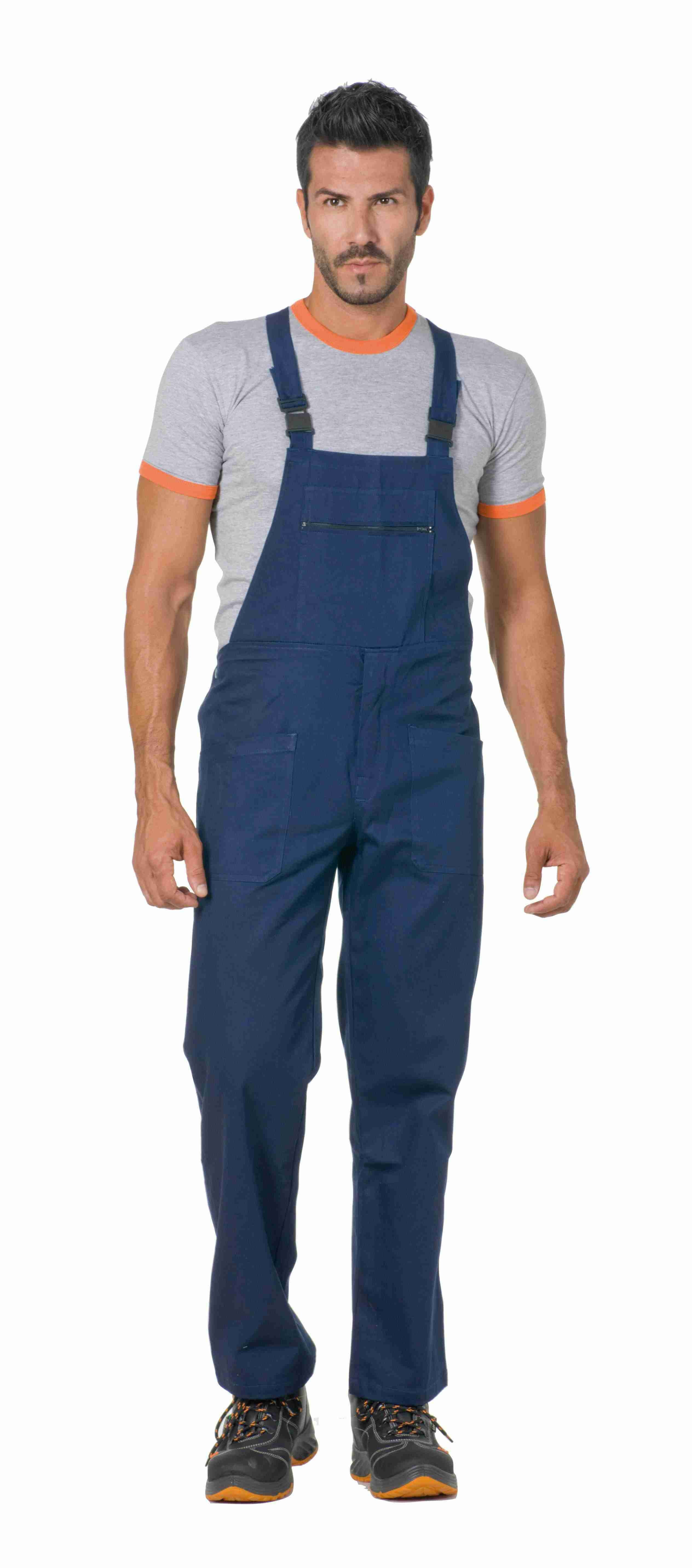 Salopette da Lavoro Multitasche 100% cotone Logica 9035BLU-L