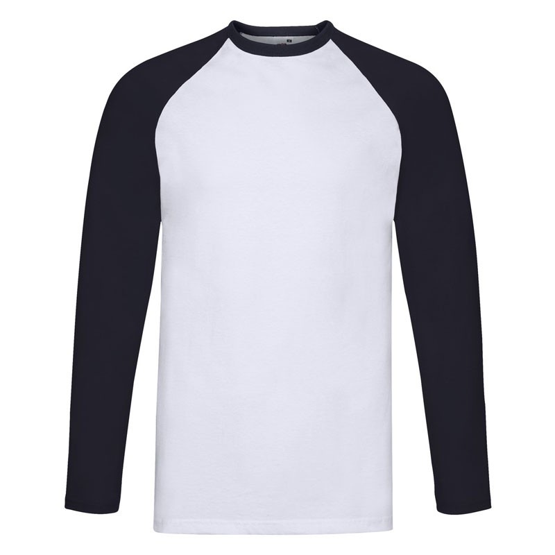 T-shirt da Lavoro Fruit of The Loom Baseball in Cotone a Manica Lunga FR610280