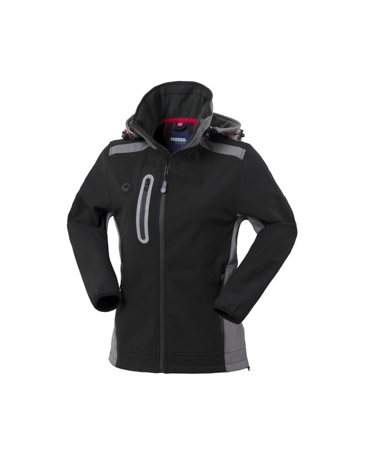 Giubbotto da Lavoro Softshell Multitasche Impermeabile con Cappuccio da Donna Rossini Smarty Lady HH639