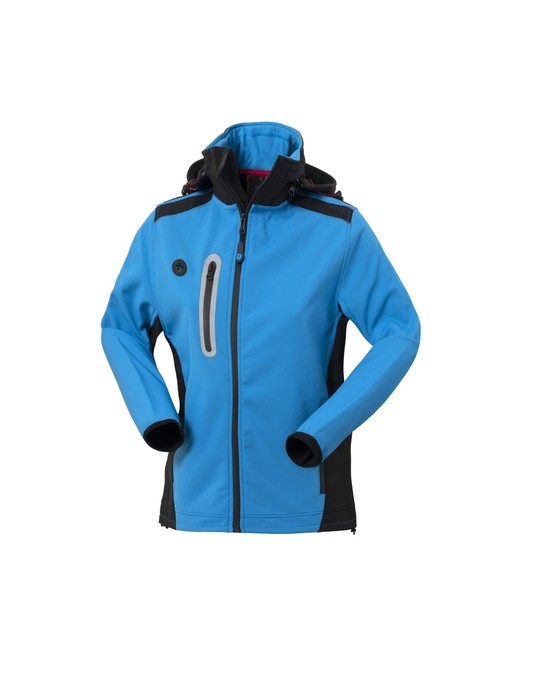 Giubbotto da Lavoro Softshell Multitasche Impermeabile con Cappuccio da Donna Rossini Smarty Lady HH639