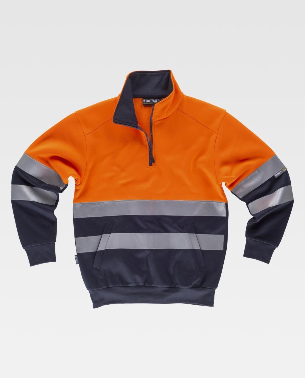 Felpa da Lavoro Mezza Zip Alta Visibilit� C9035 - Workteam