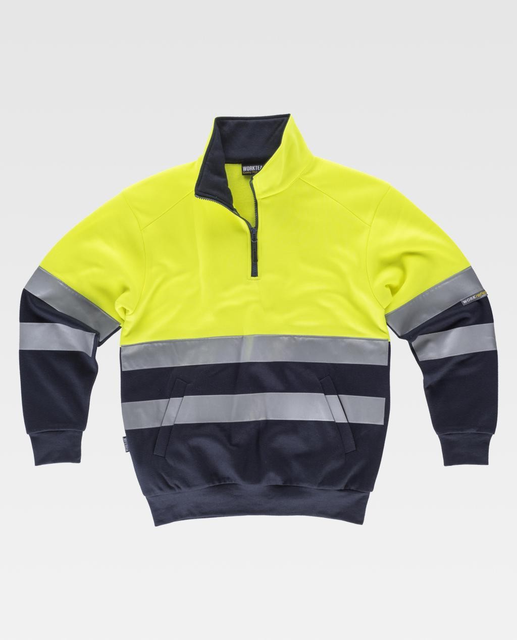 Felpa da Lavoro Mezza Zip Alta Visibilit� C9035 - Workteam