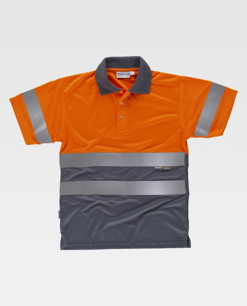 Polo da Lavoro Workteam Manica Corta Alta Visibilit� C3860