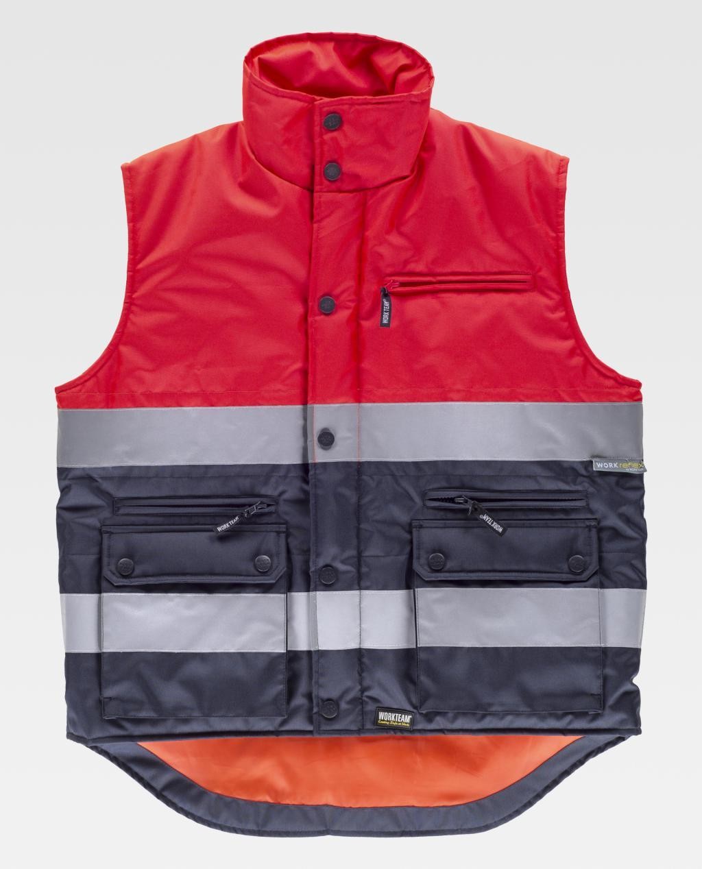 Gilet da Lavoro Imbottito Bicolore Alta Visibilit� S4037 - Workteam