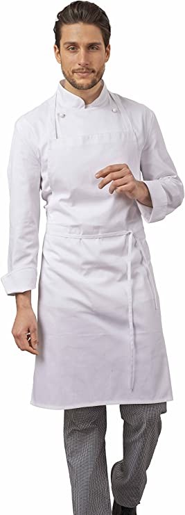 Grembiule chef con pettorina 100% cotone Step One Horeca Siggi - 5 pezzi - 68SE0316/00-9000