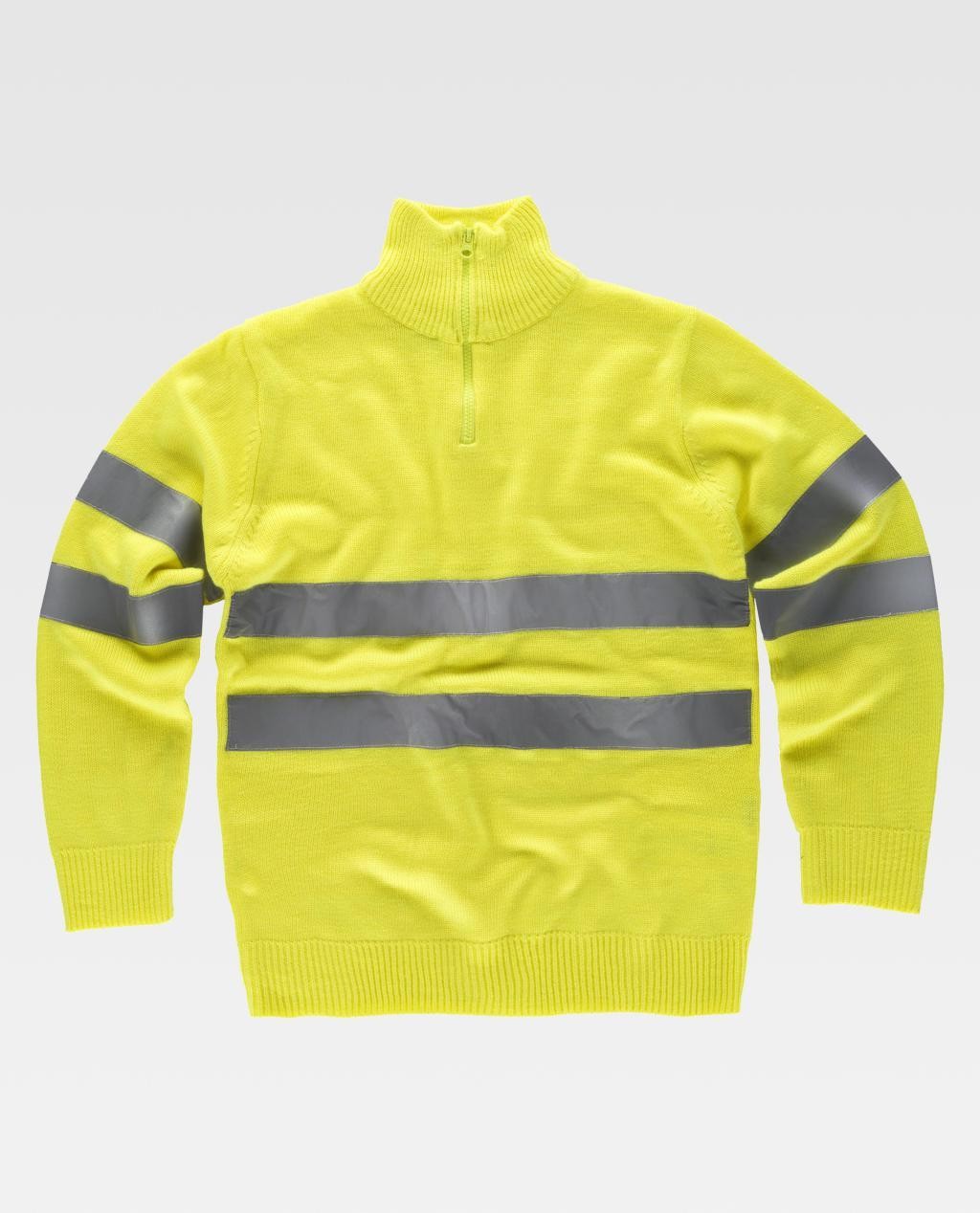 Maglione da Lavoro Mezza Zip Alta Visibilit� C5508 - Workteam