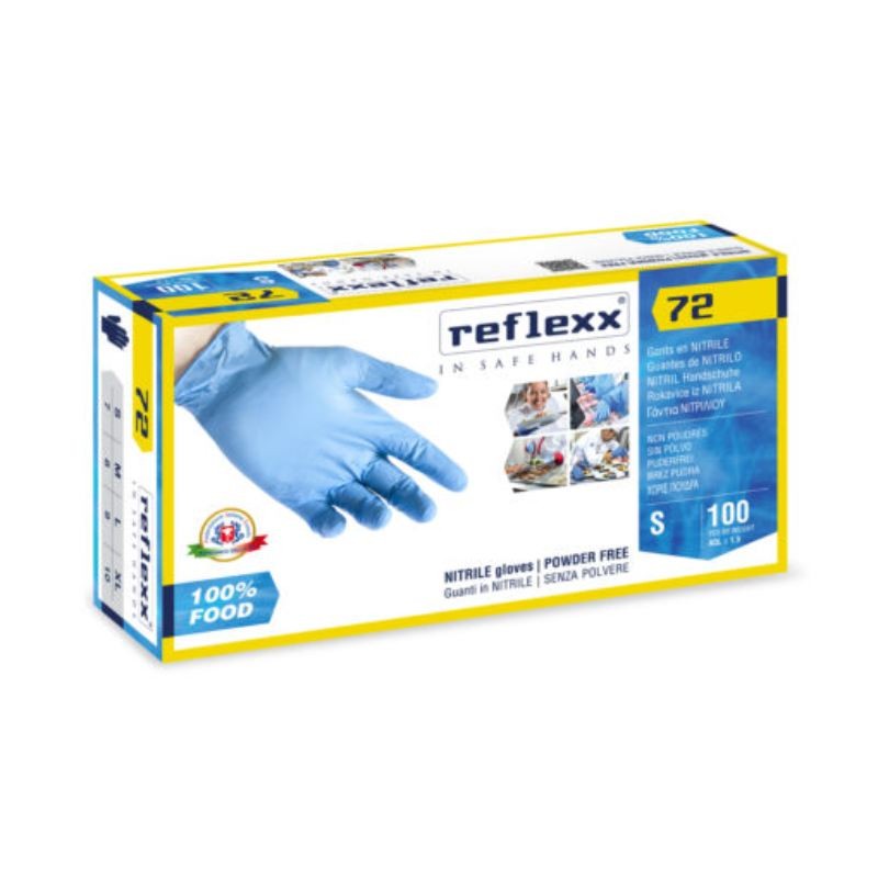Guanti in Nitrile Reflexx 72 senza polvere