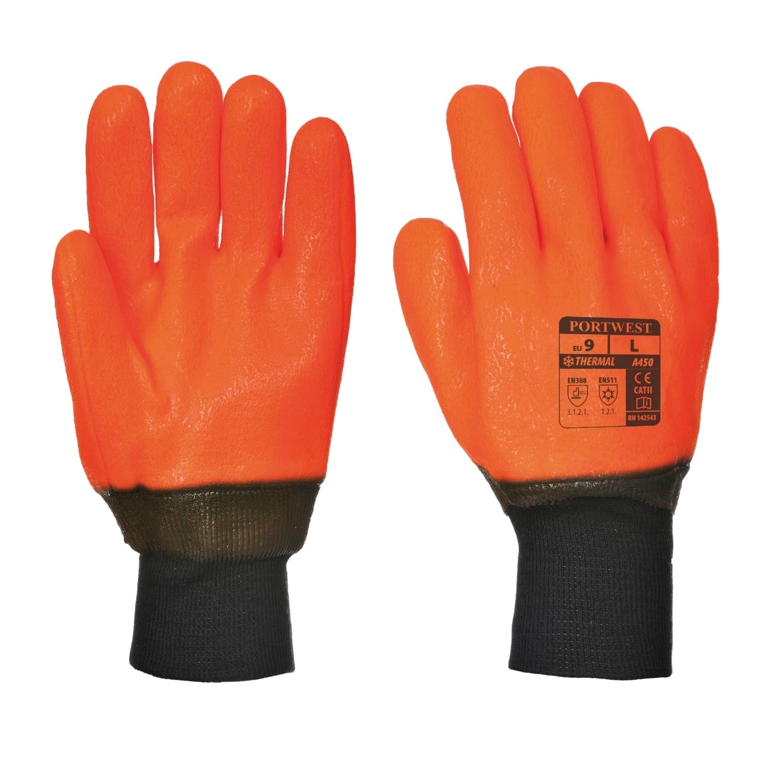 6 paia - Guanti da lavoro Termici Impermeabili in PVC - A450 Portwest