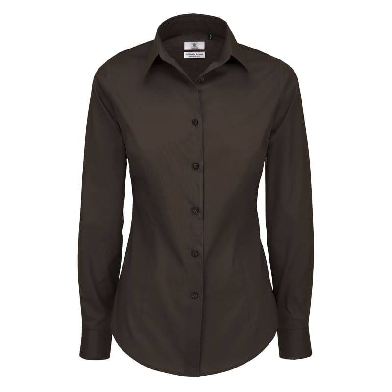 Camicia Da Lavoro Black Tie LSL Stretch da Donna B&C Collection - BCSWP23