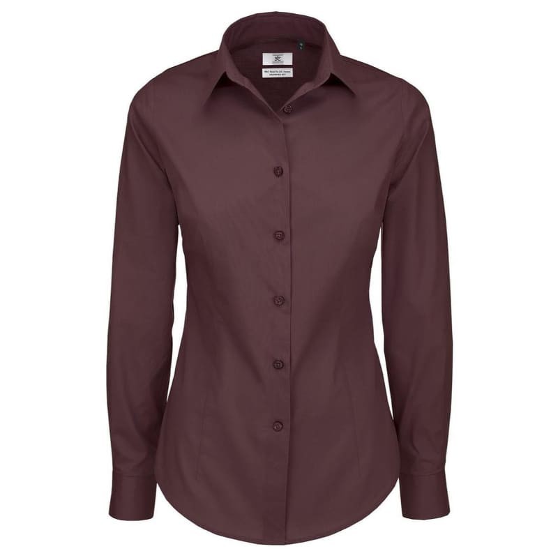 Camicia Da Lavoro Black Tie LSL Stretch da Donna B&C Collection - BCSWP23