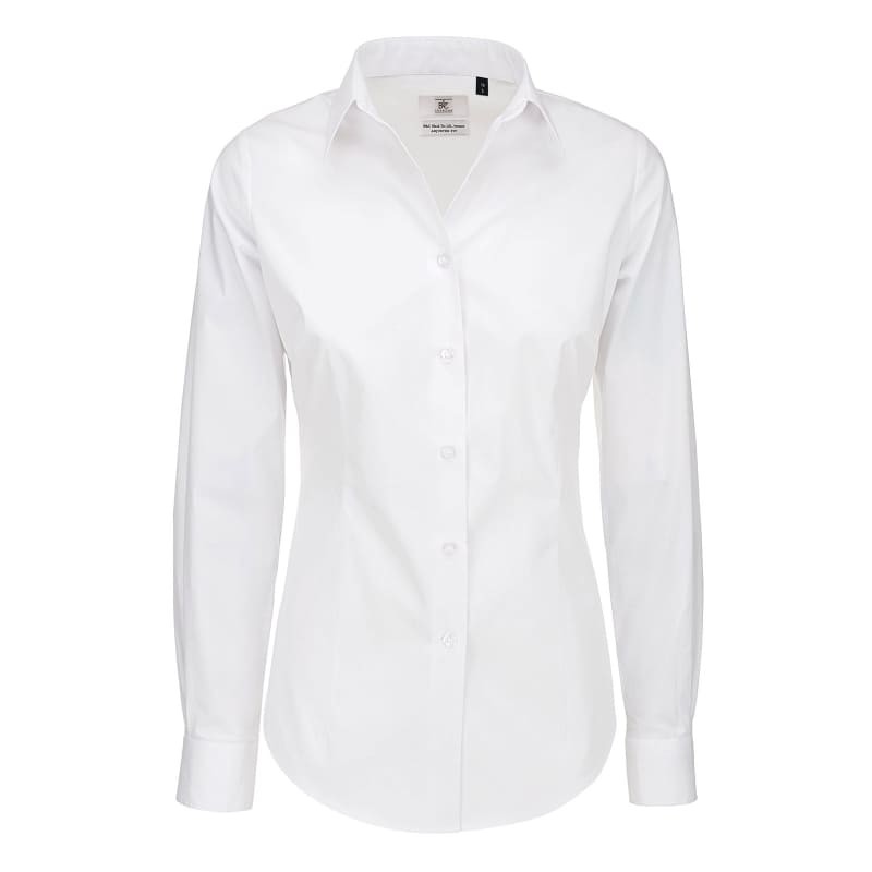 Camicia Da Lavoro Black Tie LSL Stretch da Donna B&C Collection - BCSWP23