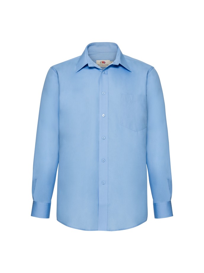 Camicia Da Lavoro Popeline Manica Lunga Fruit Of The Loom 651180