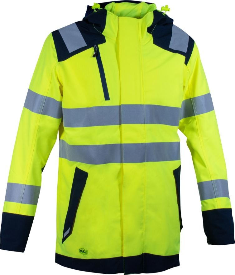 Giacca da Lavoro Alta Visibilit� Multitasche Stretch Impermeabile Cofra Yatova V635-0