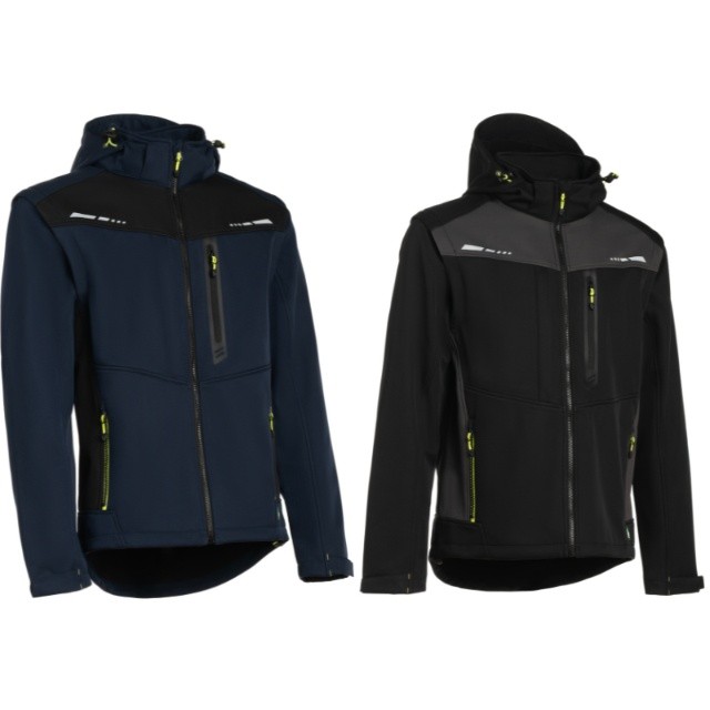 Giubbotto da Lavoro Multitasche Stretch con Capuccio P&P Loyal Softshell Fortis Flex FRX5A 426
