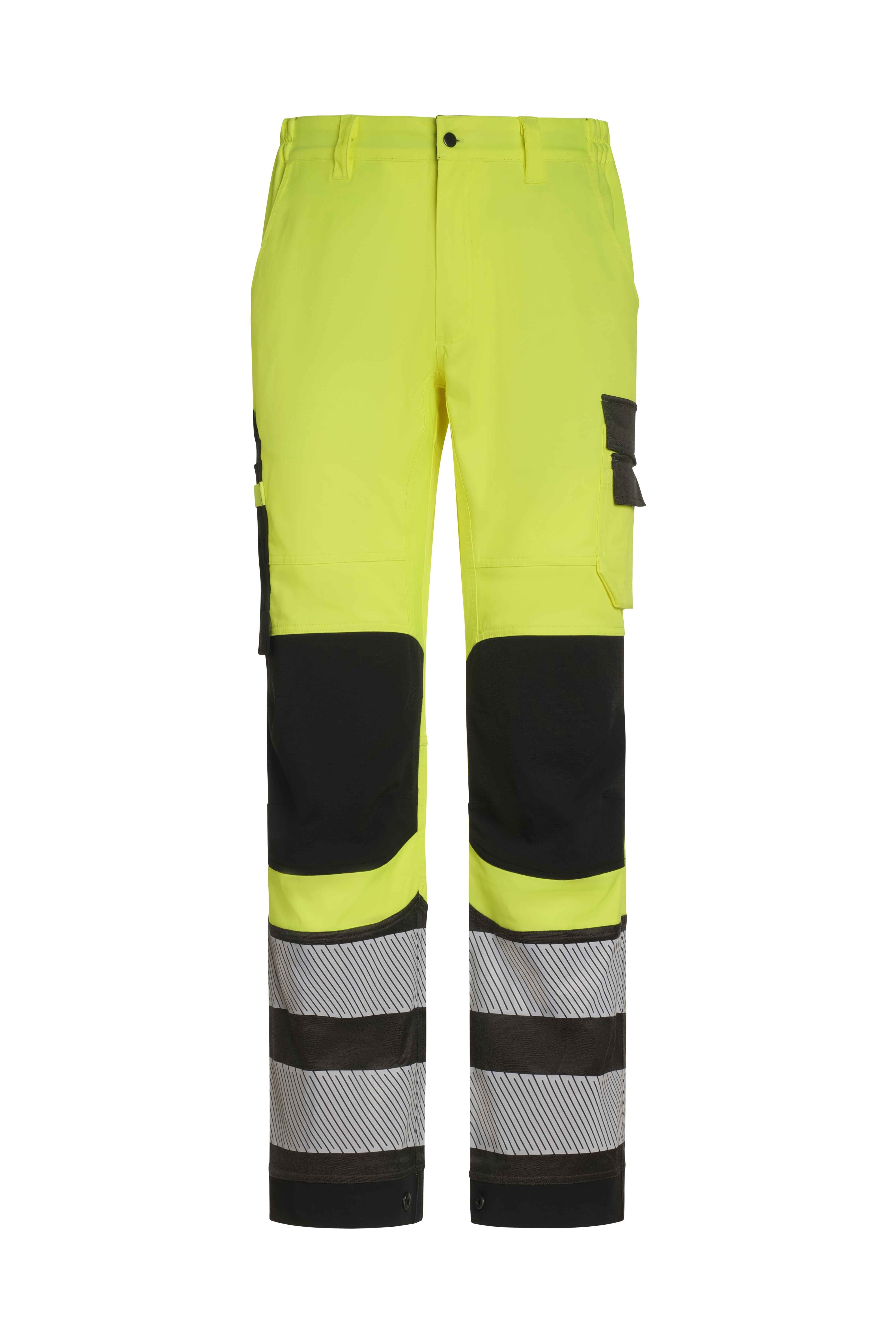 Pantalone da Lavoro Multitasche Stretch Bicolore Alta visibilit� P&P Loyal Proflex HV AVB02 238