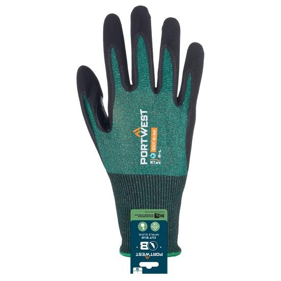 12 Pezzi - Guanti da Lavoro Portwest APR15 Rivestiti in Nitrile Ecologici Touchscreen