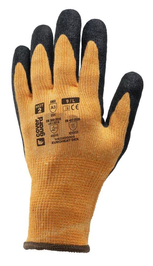 10 Paia - Guanti Da Lavoro Coverguard In Nitrile Euroheat 1HEDX00 Rischi Mieccanici