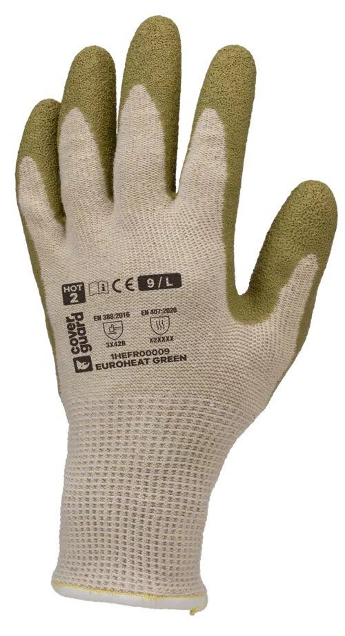 10 Paia - Guanti Da Lavoro Coverguard In Lattice Euroheat 1HEFR0P Rischi Meccanici