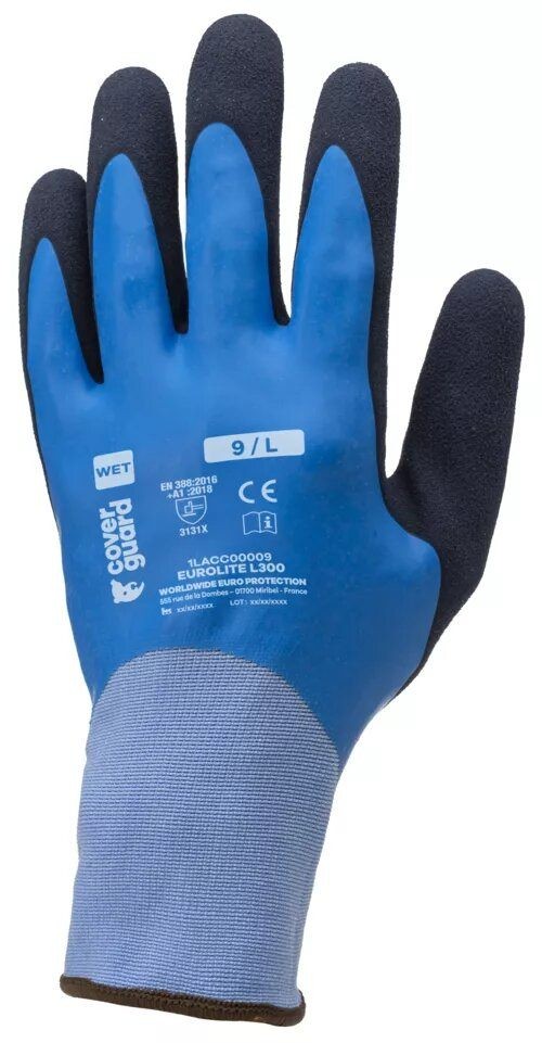 10 Paia - Guanti Da Lavoro Coverguard In Lattice Eurolite 1LACC00 Rischi Meccanici