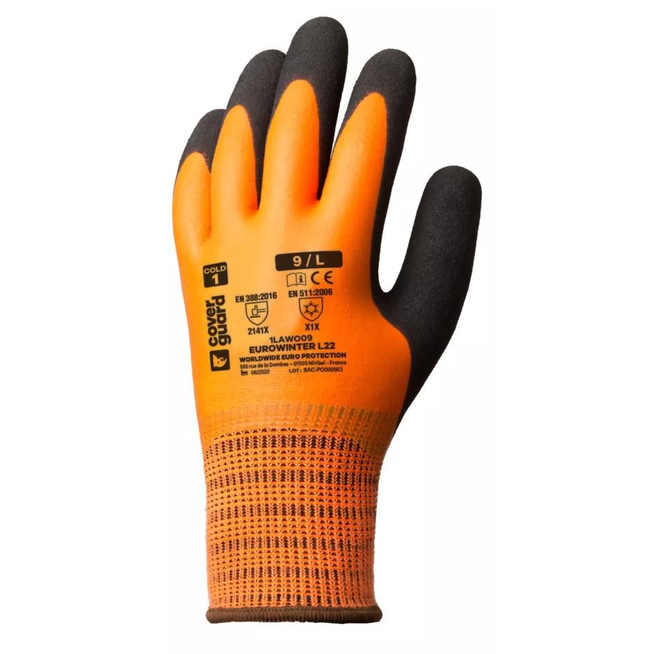 5 Paia - Guanti Da Lavoro Coverguard In Lattice Eurowinter 1LAWO Antifreddo