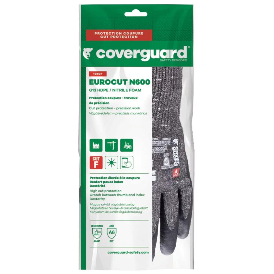 5 Paia - Guanti Da Lavoro Coverguard In Nitrile Eurocut 1CRUF0 Antitaglio