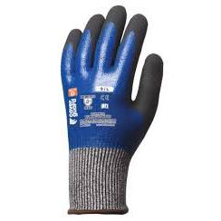 5 Paia - Guanti Da Lavoro Coverguard In Nitrile Eurocut N505 1CRAN Rischi Meccanici