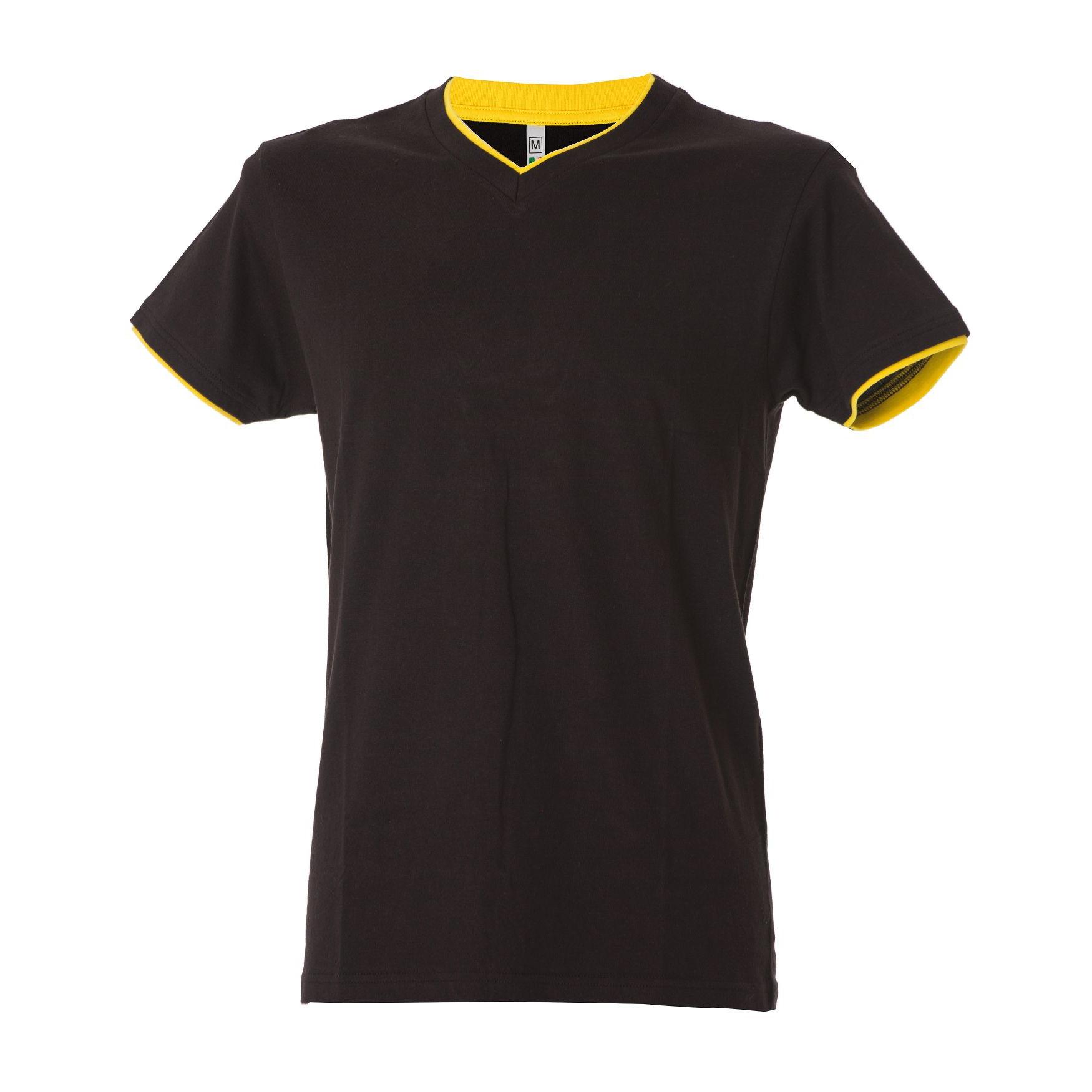 5 Pezzi - T-Shirt collo a V da Lavoro 100% Cotone Bicolore JRC Serbia 992034