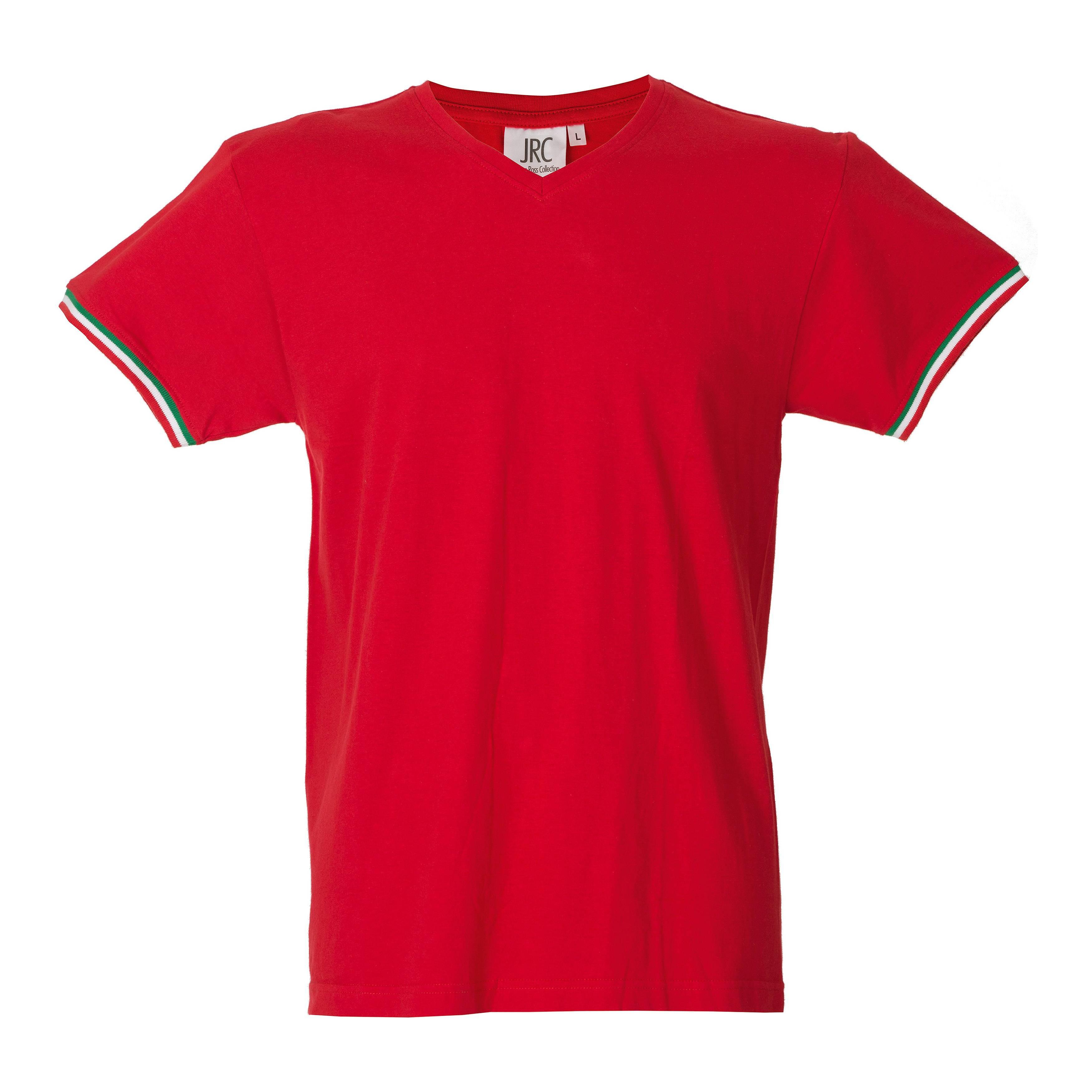 5 Pezzi - T-Shirt collo a V da Lavoro 100% Cotone JRC New Milano 989973