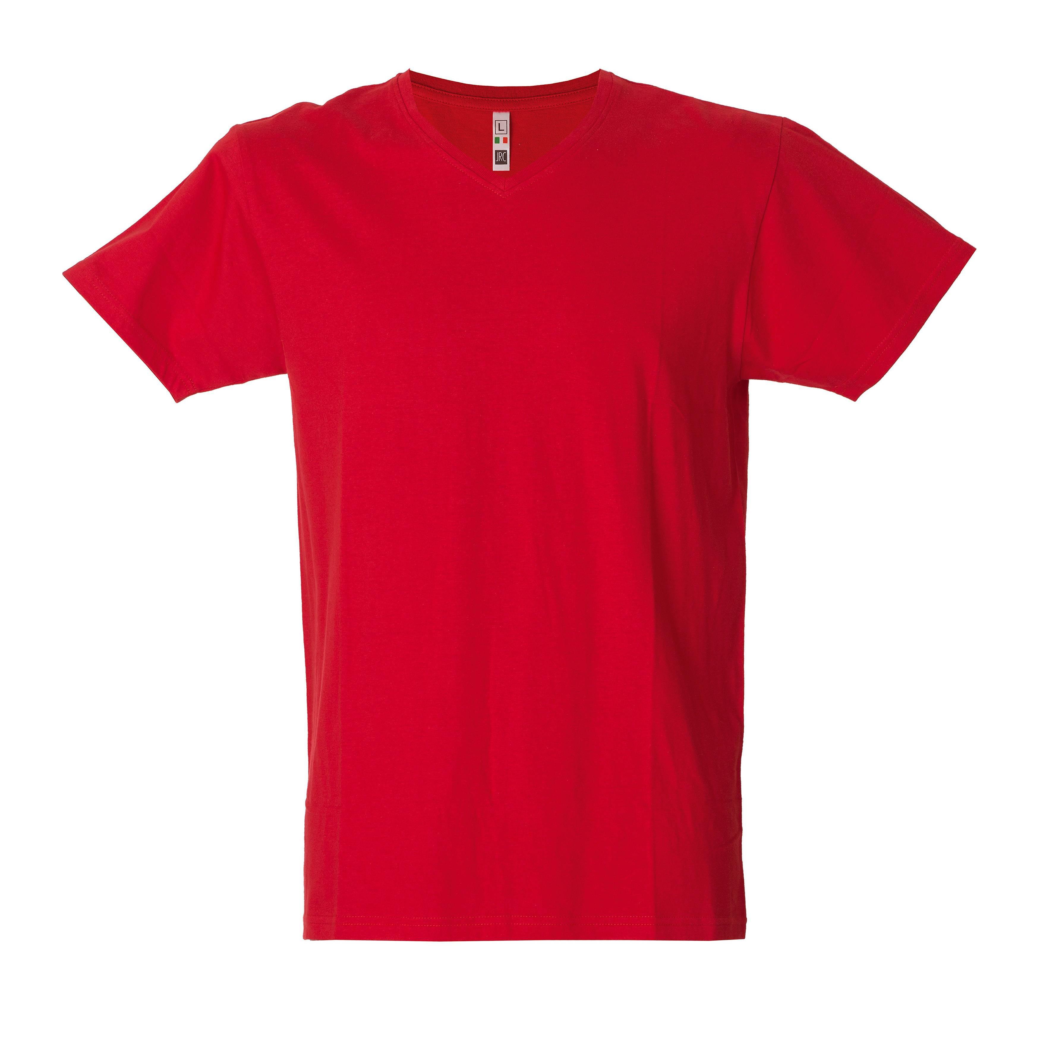 5 Pezzi - T-Shirt collo a V da Lavoro 100% Cotone JRC Venezuela 991884