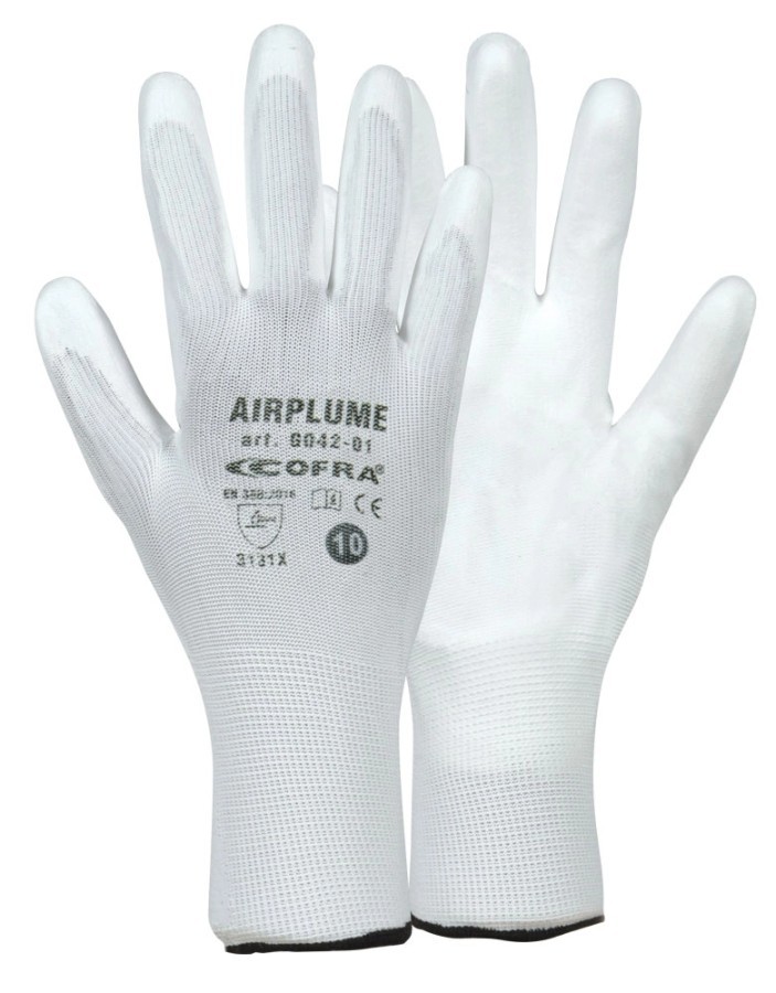 12 Paia - Guanti da Lavoro Cofra in Nitrile Airplume G042-D101