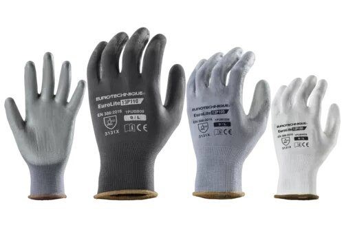 10 Paia - Guanti Da Lavoro Coverguard In Poliuretano Eurolite 1PUBB Rischi Meccanici