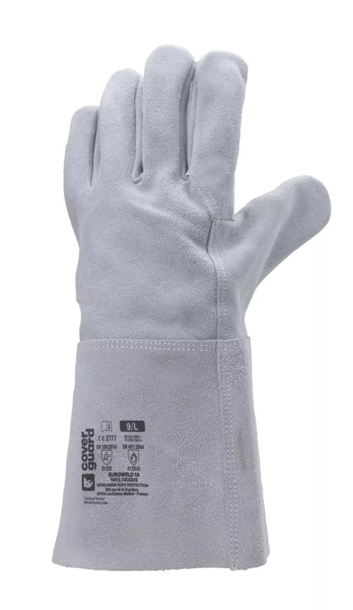 10 Paia - Guanti Da Lavoro Coverguard In Pelle Euroweld 1WEL14 Saldatore