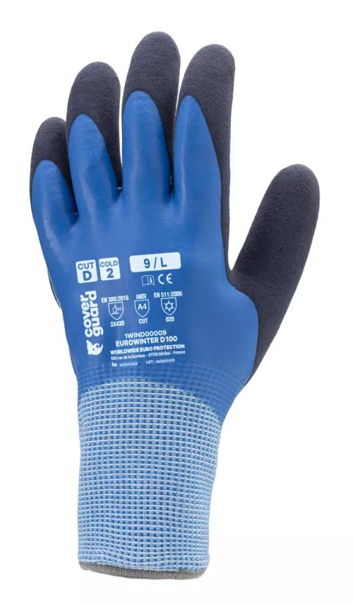 5 Paia - Guanti Da Lavoro Coverguard In Lattice Eurowinter 1WIND0 Antifreddo