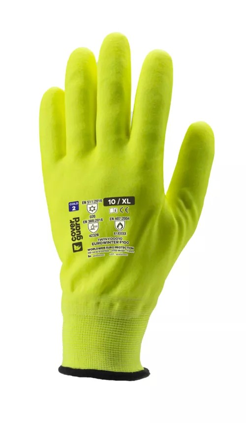 10 Paia - Guanti Da Lavoro Coverguard In Nitrile Eurowinter 1WINY0 Antifreddo