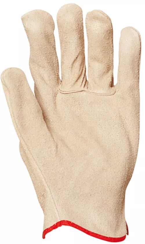 12 Paia - Guanti Da Lavoro Coverguard In Pelle Eurostrong MO1110 Rischi Meccanici