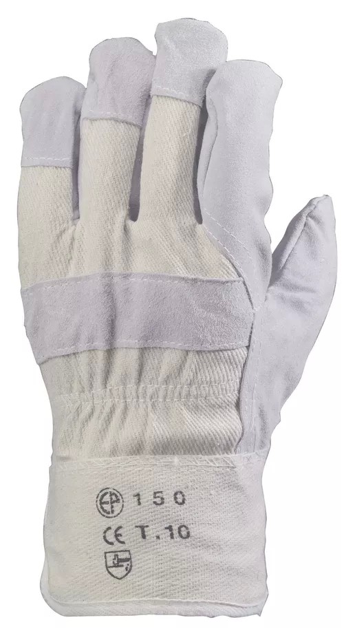 120 Pezzi - Guanti Da Lavoro Coverguard In Pelle Eurostrong MO150 Rischi Meccanici