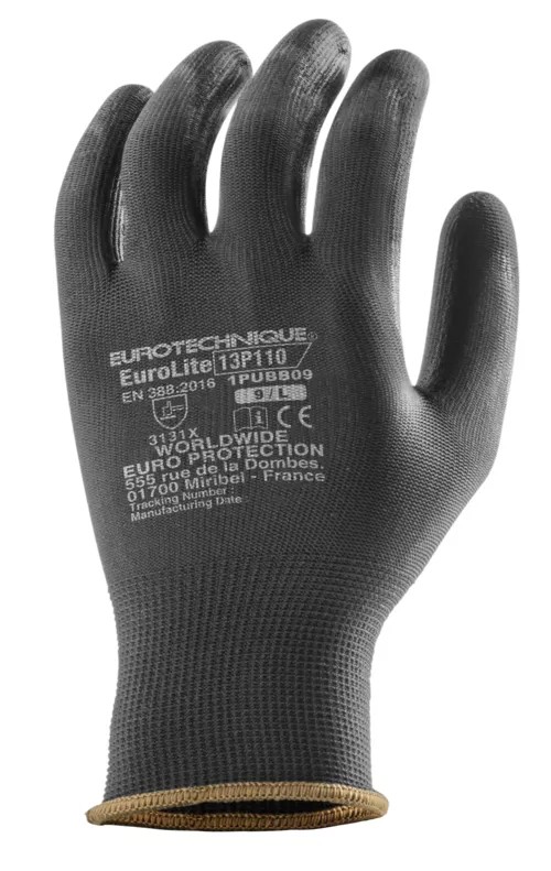 Set Da 5 Guanti Da Lavoro Coverguard In Poliuretano Eurolite 1PUBB5P Rischi Meccanici