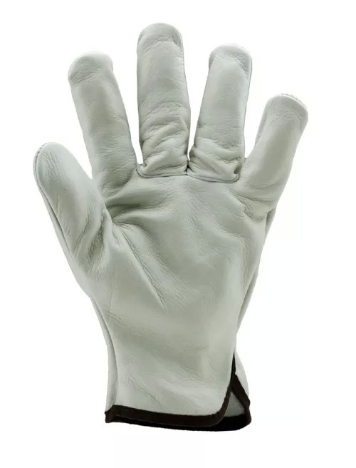 12 Paia - Guanti Da Lavoro Coverguard In Pelle Eurostrong MO2210 Rischi Meccanici