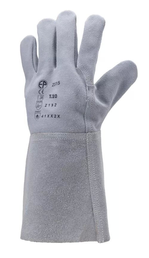 10 Paia - Guanti Da Lavoro Coverguard In Pelle Euroweld MO2515 Anticalore