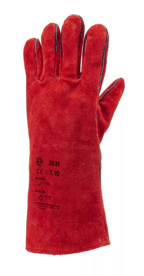 12 Paia - Guanti Da Lavoro Coverguard In Pelle Euroweld MO2631 Saldatore