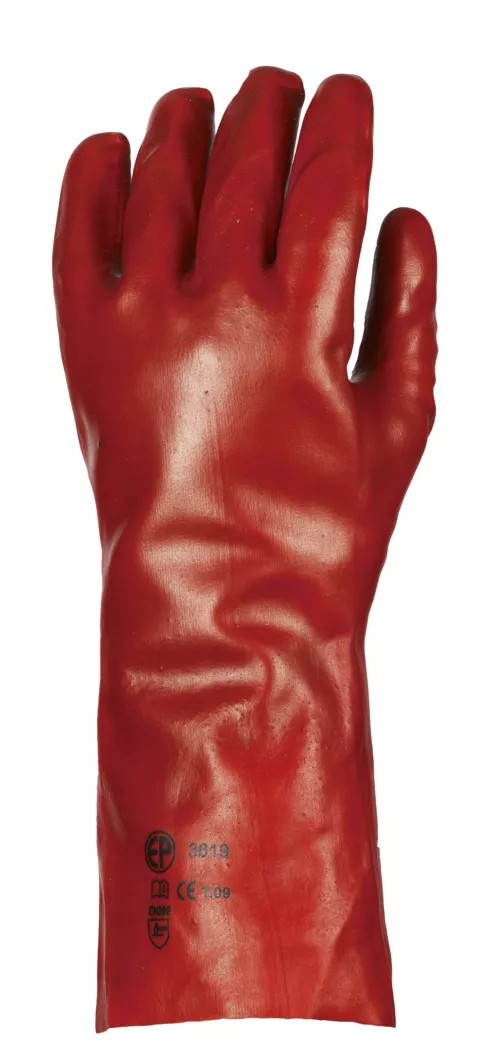 10 Paia - Guanti Da Lavoro Coverguard In PVC Eurostrong MO3620 Rischi Meccanici