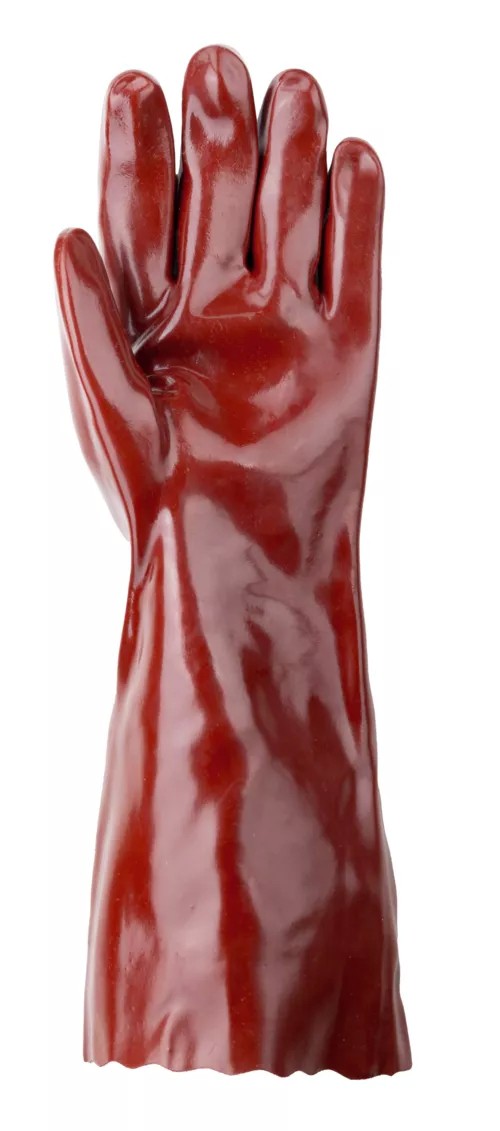 10 Paia - Guanti Da Lavoro Coverguard In PVC Eurochem MO3640 Rischio Chimico